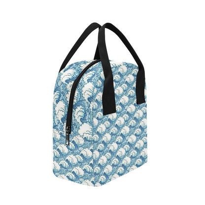 Wave Japan Style Print Design LKS304 Insulated Lunch Bag