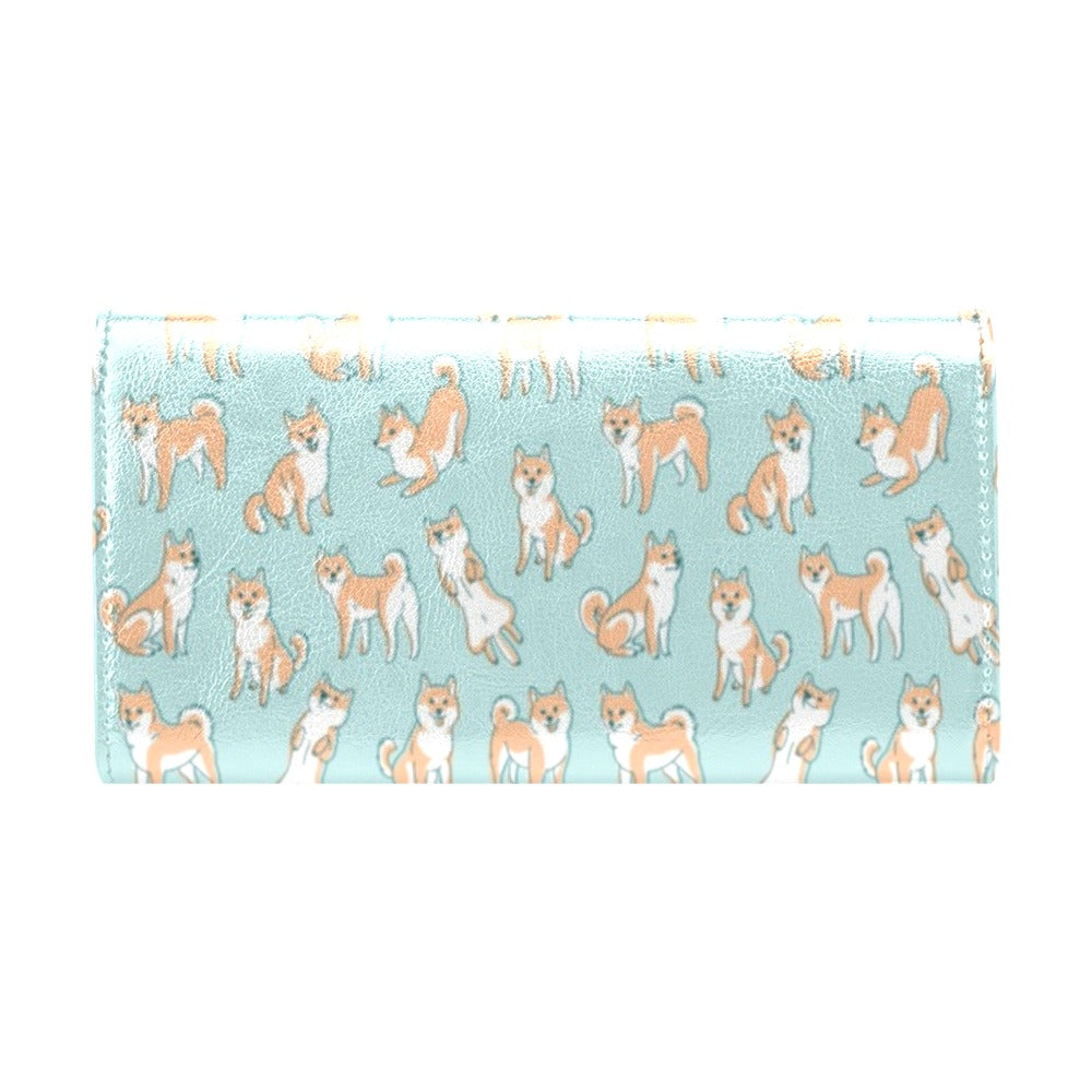 Shiba Inu Print Design LKS304 Women's Trifold Wallet