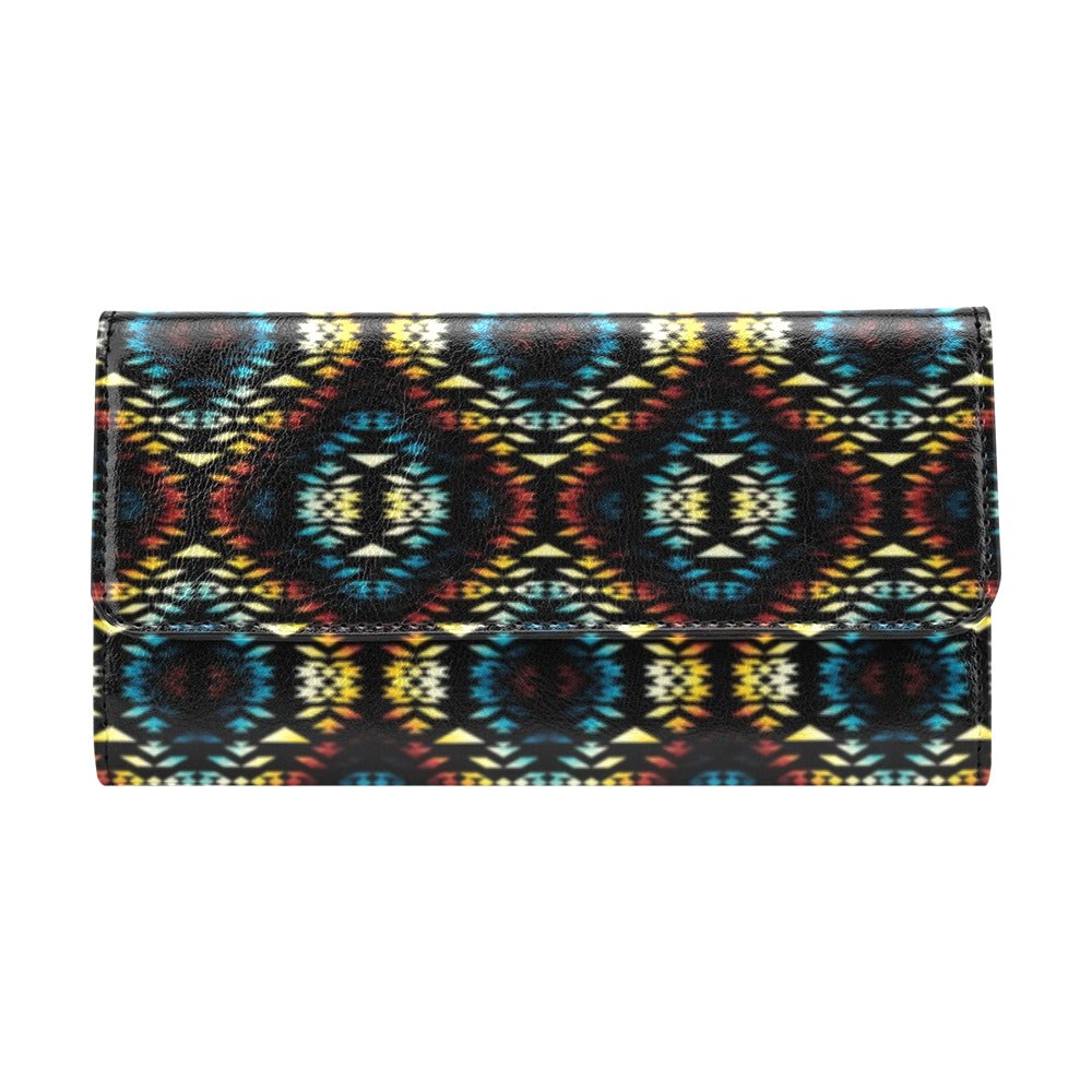 Tribal Pattern Print Design LKS309 Women's Trifold Wallet