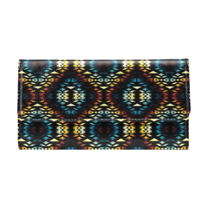 Tribal Pattern Print Design LKS309 Women's Trifold Wallet