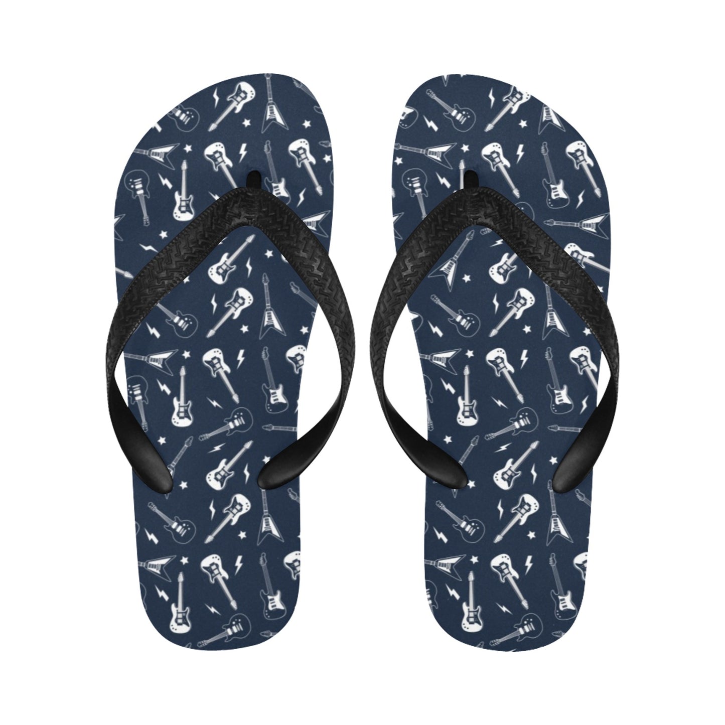 Electric Guitar Print Design LKS402 Flip Flops