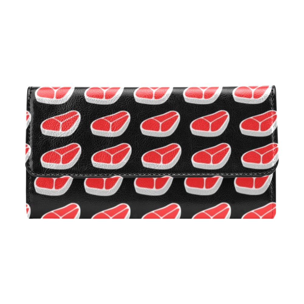 Steak Print Design LKS303 Women's Trifold Wallet