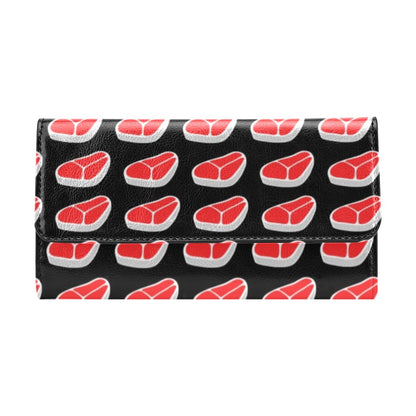 Steak Print Design LKS303 Women's Trifold Wallet