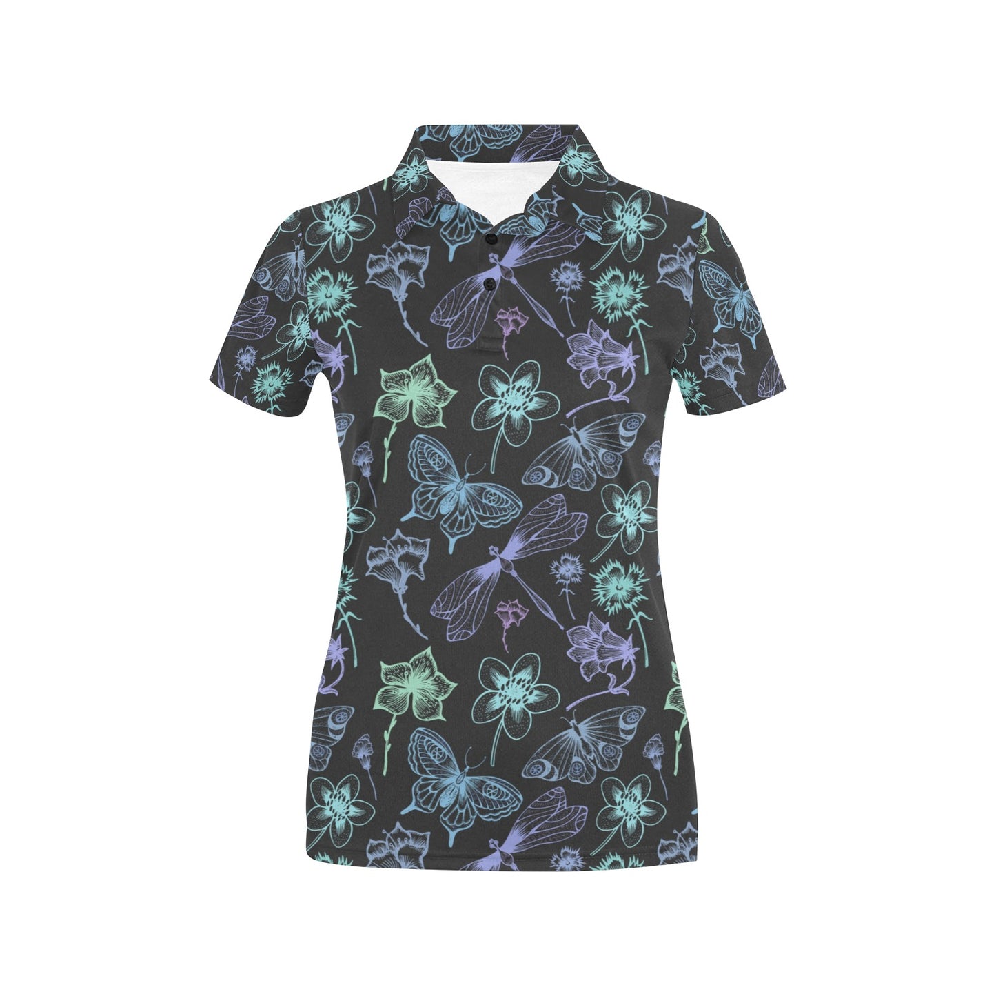 Butterfly Dragonfly Women's Polo Shirt
