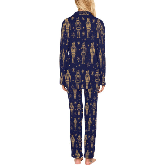 Nutcracker Pattern Print Design A05 Women's Long Pajama Set