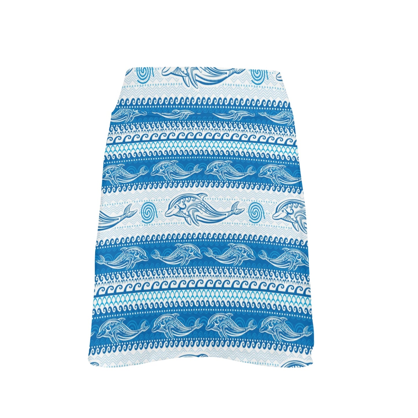 Dolphin Tribal Print Pattern 17" Golf & Pickleball Skort with Pockets