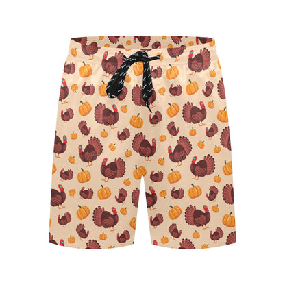 Thanksgiving Print Design LKS308 Men's Swim Trunks Beach Shorts