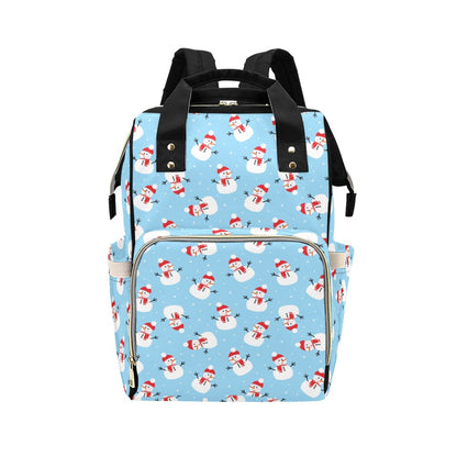 Snowman Print Design LKS305 Diaper Bag Backpack