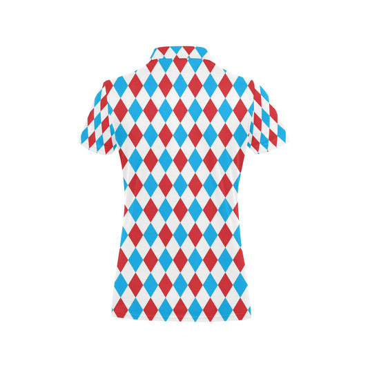 Harlequin Print Design LKS402 Women's Polo Shirt
