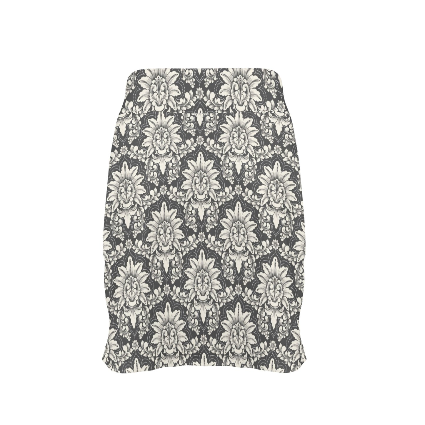 Damask Elegant Print Pattern 17" Golf & Pickleball Skort with Pockets