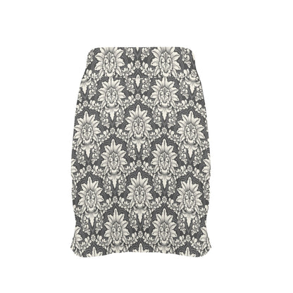 Damask Elegant Print Pattern 17" Golf & Pickleball Skort with Pockets