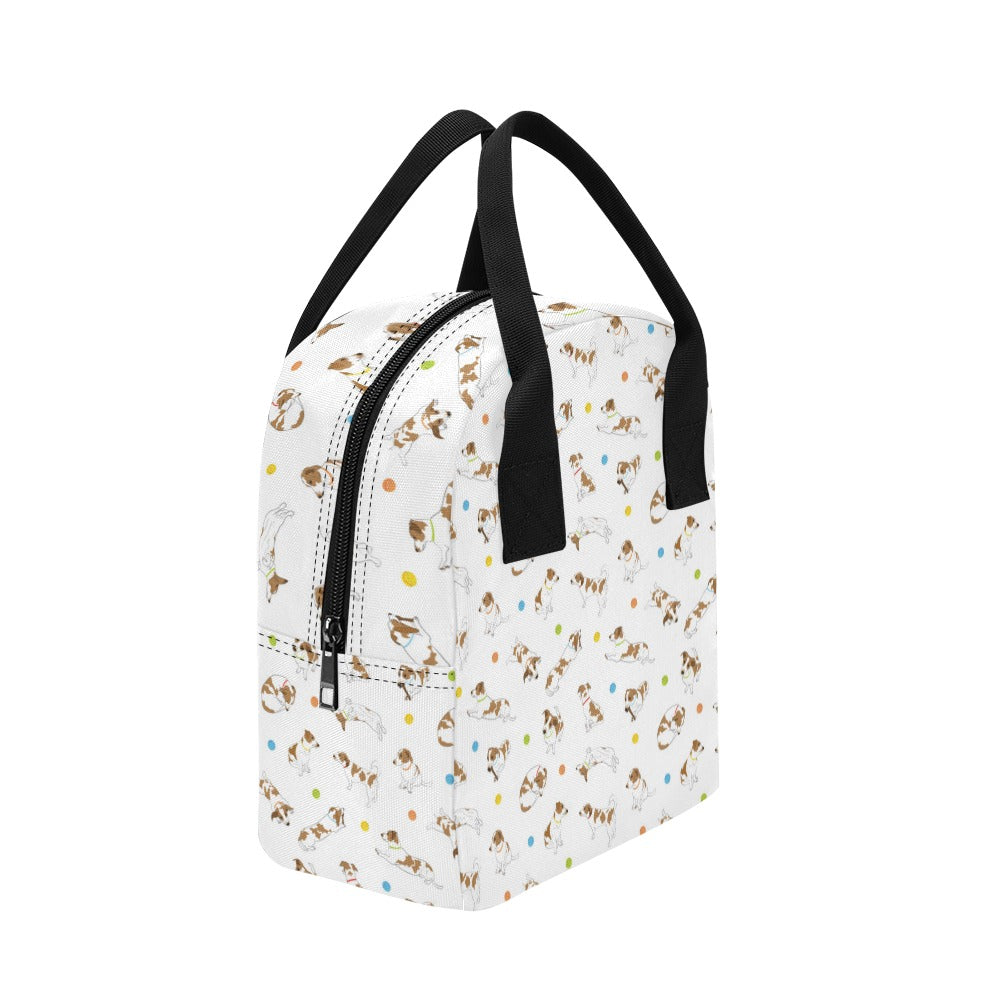 Russell Terriers With Balls Print Design LKS307 Insulated Lunch Bag