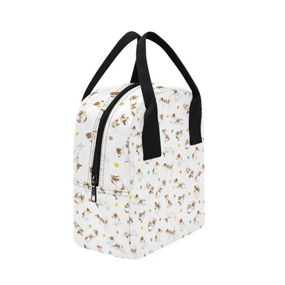 Russell Terriers With Balls Print Design LKS307 Insulated Lunch Bag