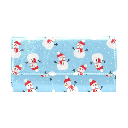 Snowman Print Design LKS305 Women's Trifold Wallet