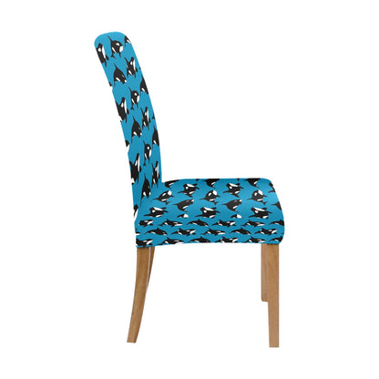 Whale Print Design LKS304 Dining Chair Slipcover