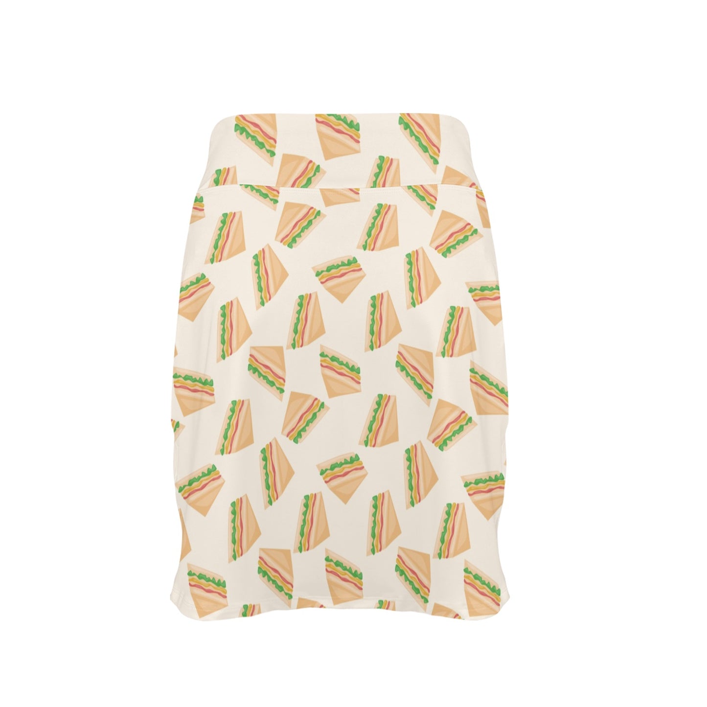 Sandwich Print Design LKS301 Women's Golf Skirt with Pocket