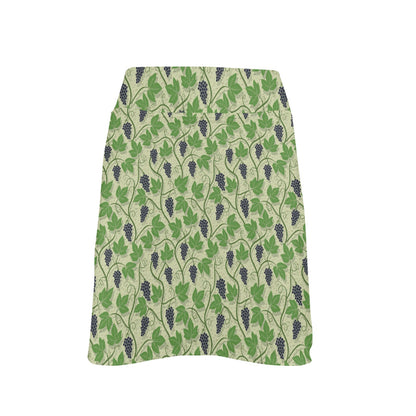 Wine Grape Thmed Print 17" Golf & Pickleball Skort with Pockets