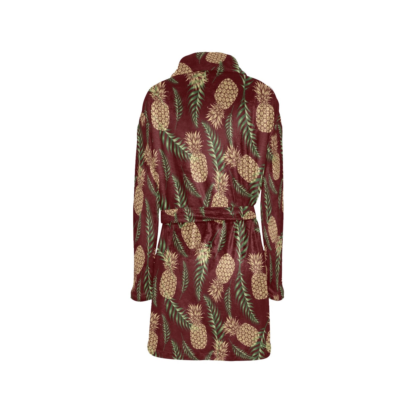 Pineapple Pattern Print Design PP013 Women's Fleece Robe