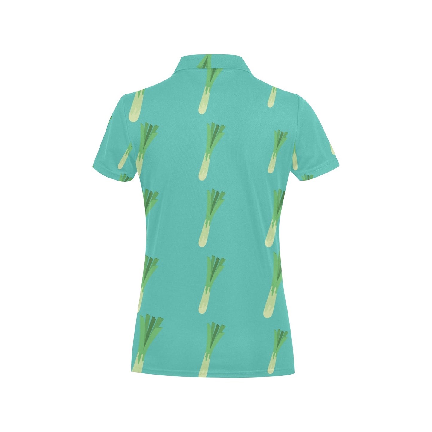 Leek Pattern Print Design 01 Women's Polo Shirt