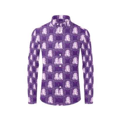 Virgo Print Design LKS301 Men's Long Sleeve Dress Shirt