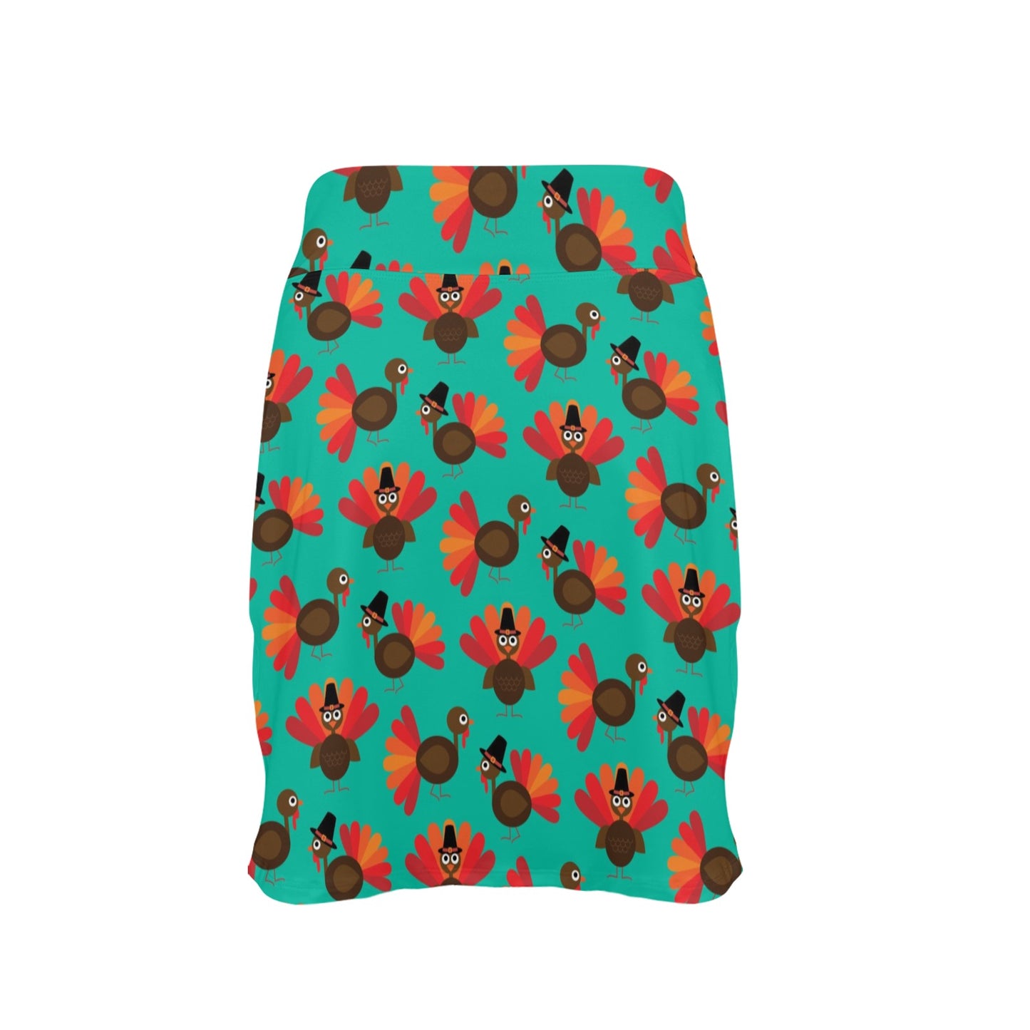 Turkey Print Design LKS402 17" Golf & Pickleball Skort with Pockets