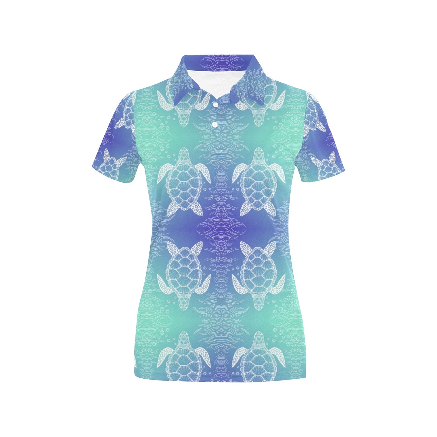 Sea Turtle Draw Women's Polo Shirt