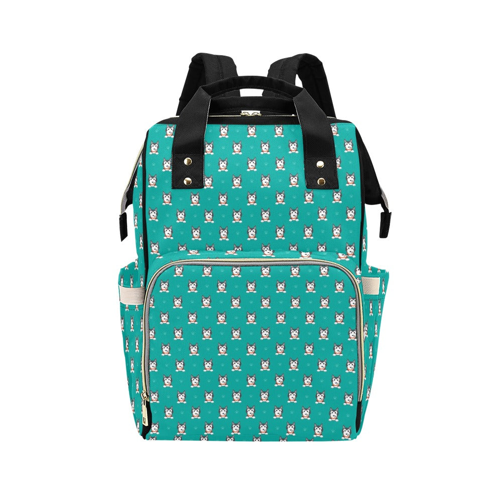 Siberian Huskies Print Design LKS304 Diaper Bag Backpack