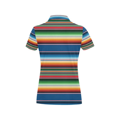 Serape Print Design LKS303 Women's Polo Shirt