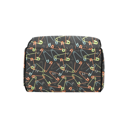 Safety Pin Print Design LKS301 Diaper Bag Backpack