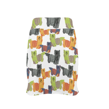Skye Terriers Print Design LKS301 17" Golf & Pickleball Skort with Pockets