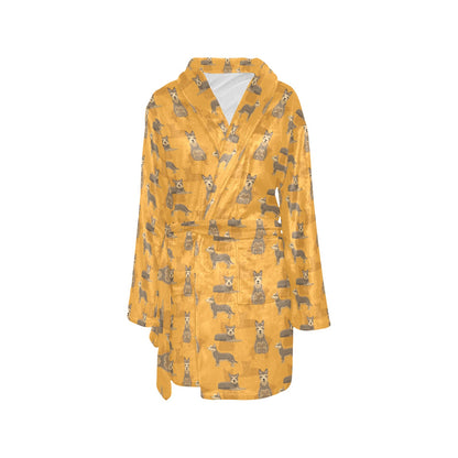 Berger Picard Pattern Print Design 01 Women's Fleece Robe