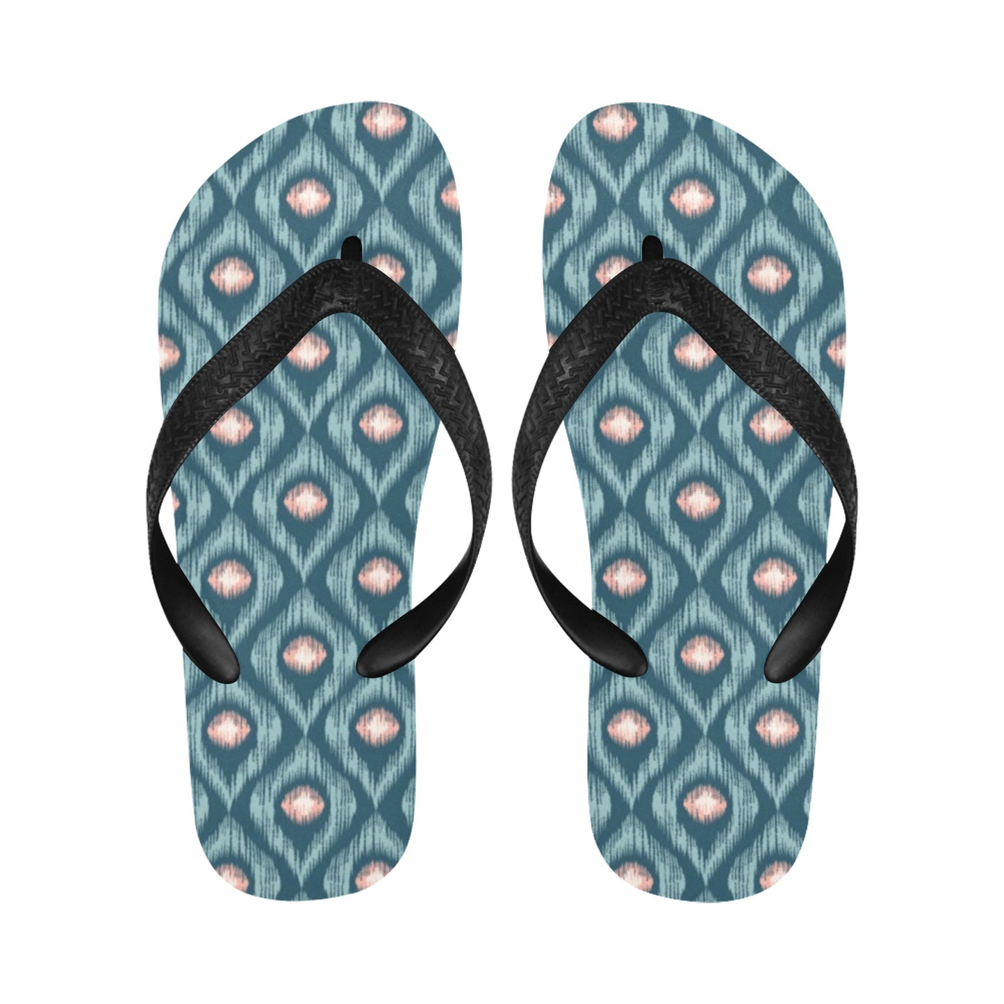 Ikat Print Design LKS402 Flip Flops