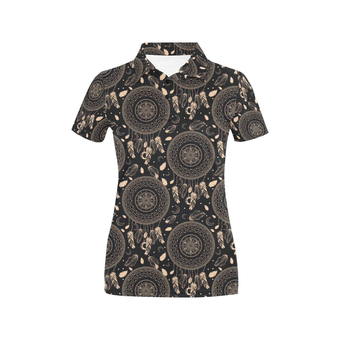 Dream Catcher Mandala Boho Moon Women's Polo Shirt
