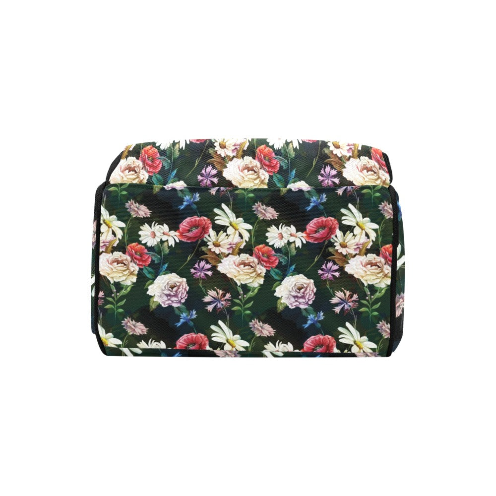 Summer Floral Print Design LKS303 Diaper Bag Backpack