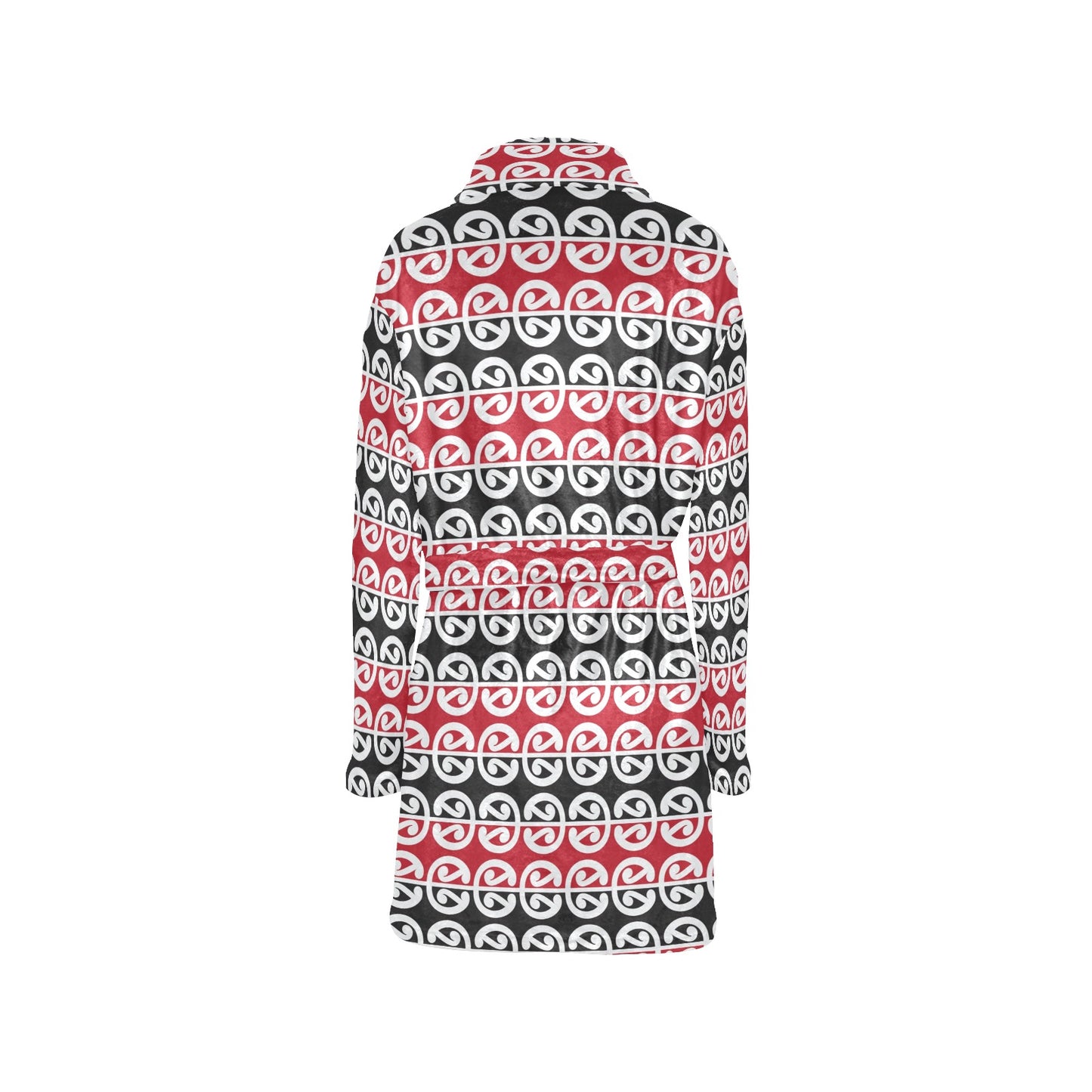 Maori Classic Themed Design Print Women's Fleece Robe