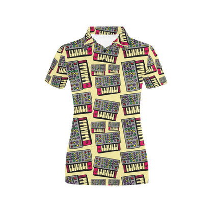 Synthesizer Pattern Print Design 01 Women's Polo Shirt