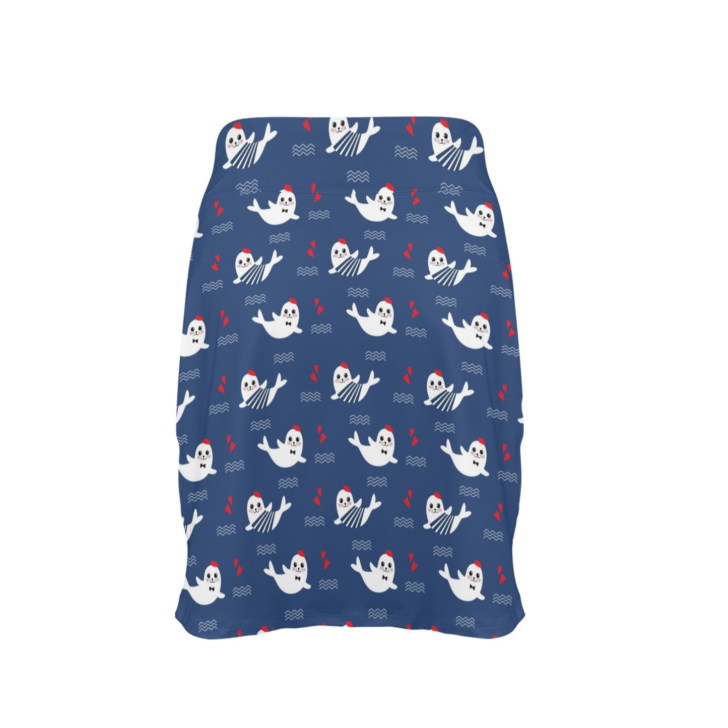 Sea Lion Print Design LKS403 17" Golf & Pickleball Skort with Pockets