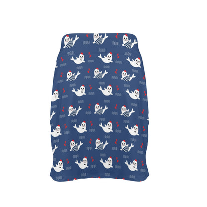 Sea Lion Print Design LKS403 17" Golf & Pickleball Skort with Pockets