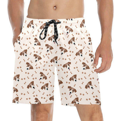 Russell Terriers Paw Print Design LKS303 Men's Swim Trunks Beach Shorts