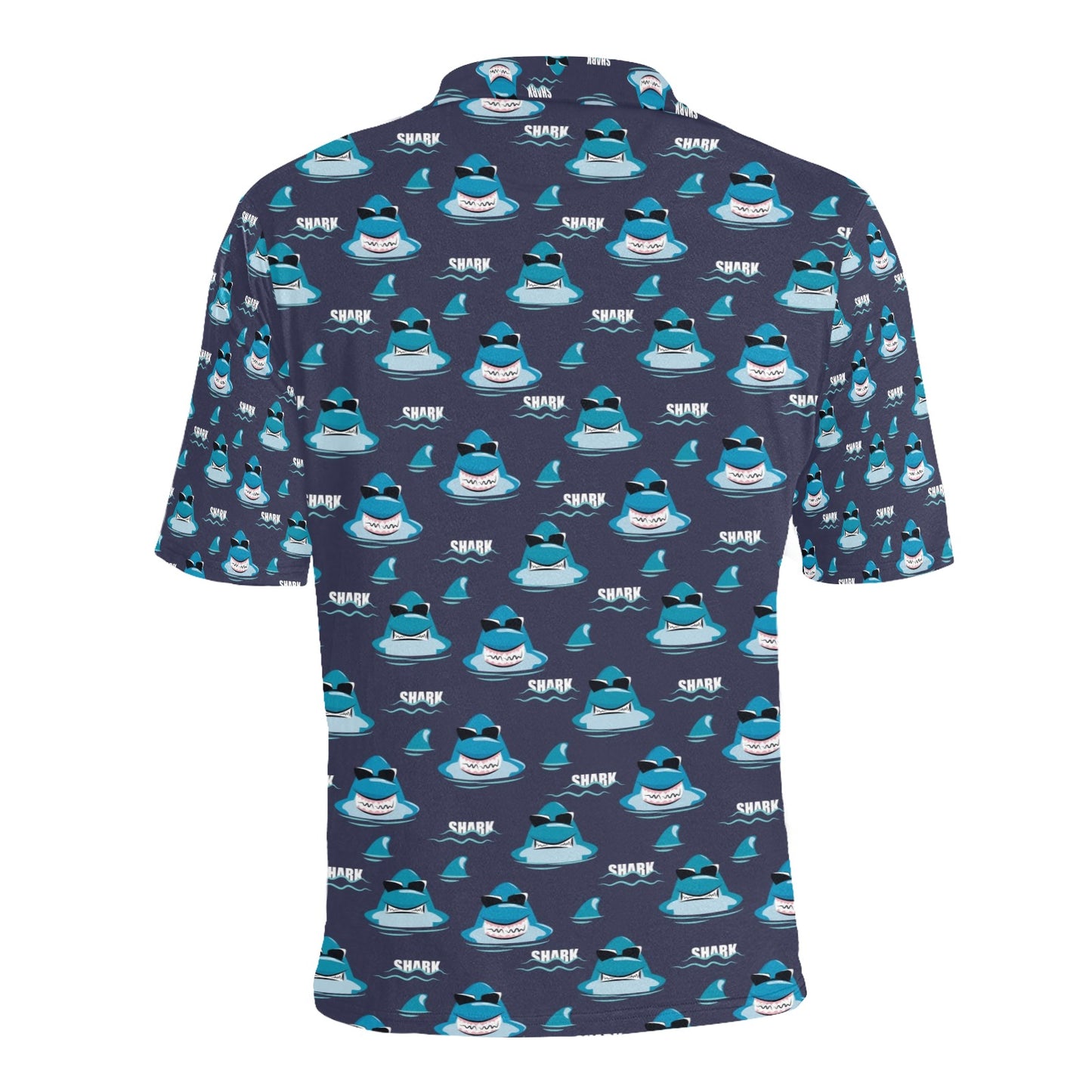 Shark Print Design LKS309 Men Polo Shirt