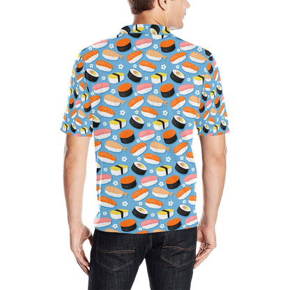 Sushi Print Design LKS304 Men Polo Shirt