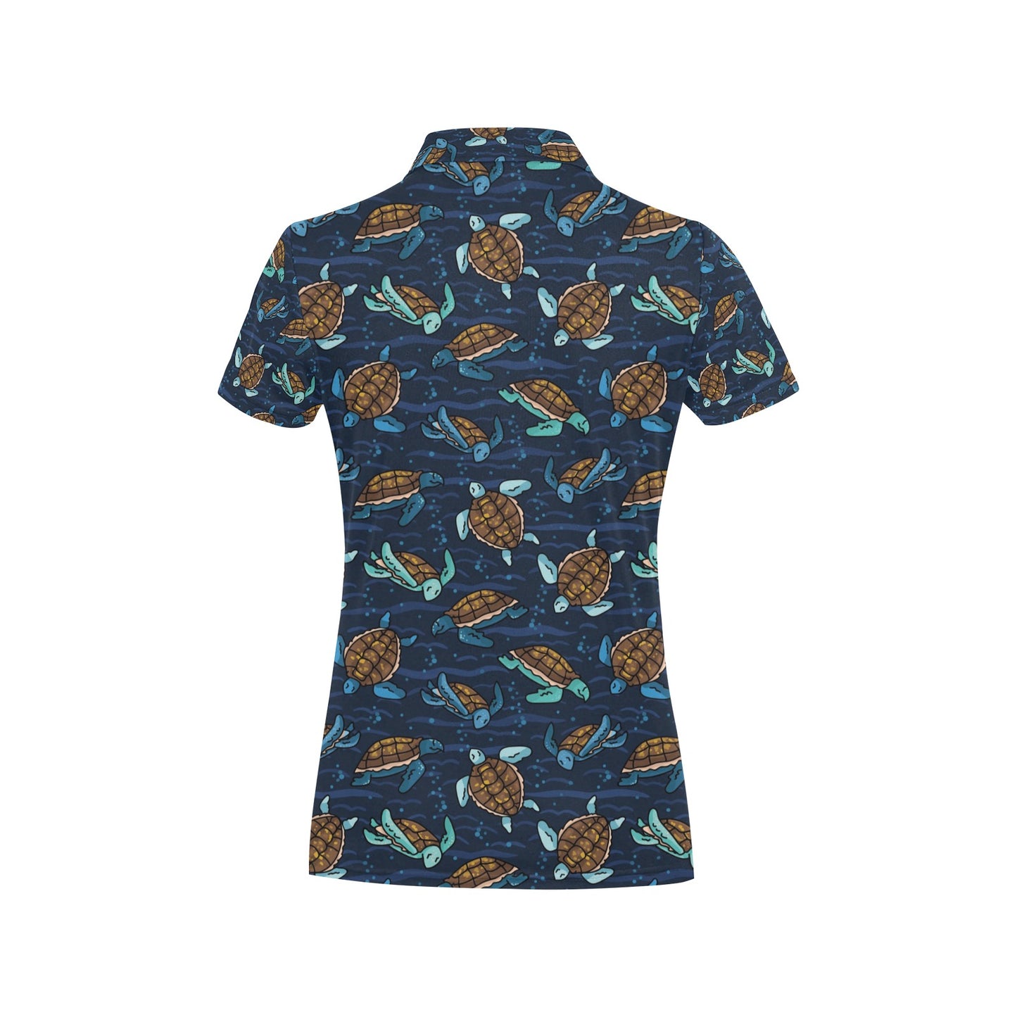 Sea Turtle Print Design LKS3011 Women's Polo Shirt