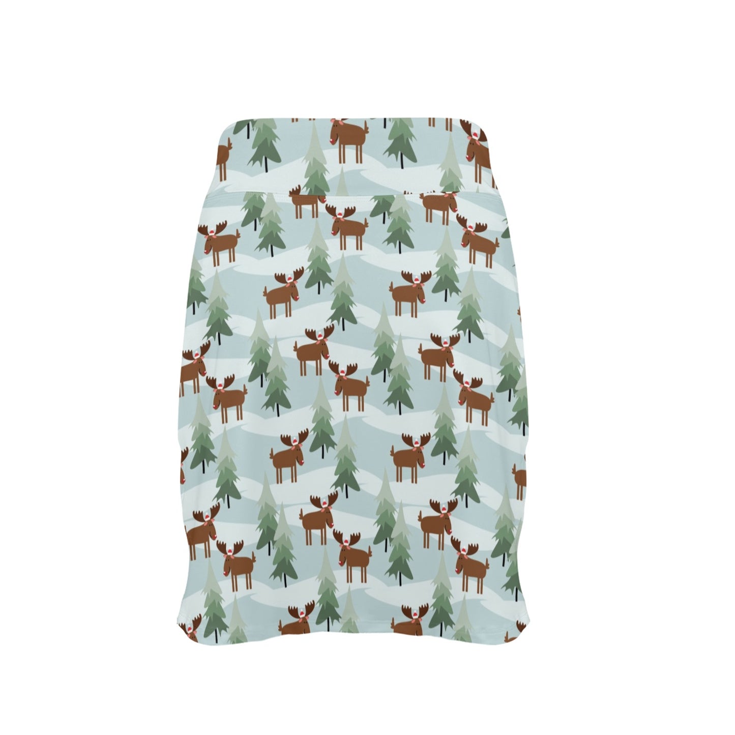Moose Print Design LKS402 17" Golf & Pickleball Skort with Pockets