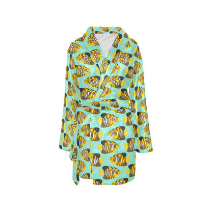 Angelfish Print Design LKS402 Women's Fleece Robe