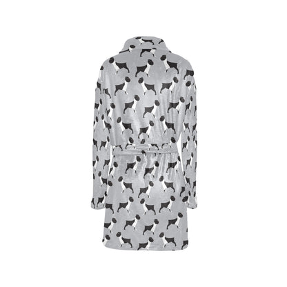 Boxers Pattern Print Design 01 Women's Fleece Robe