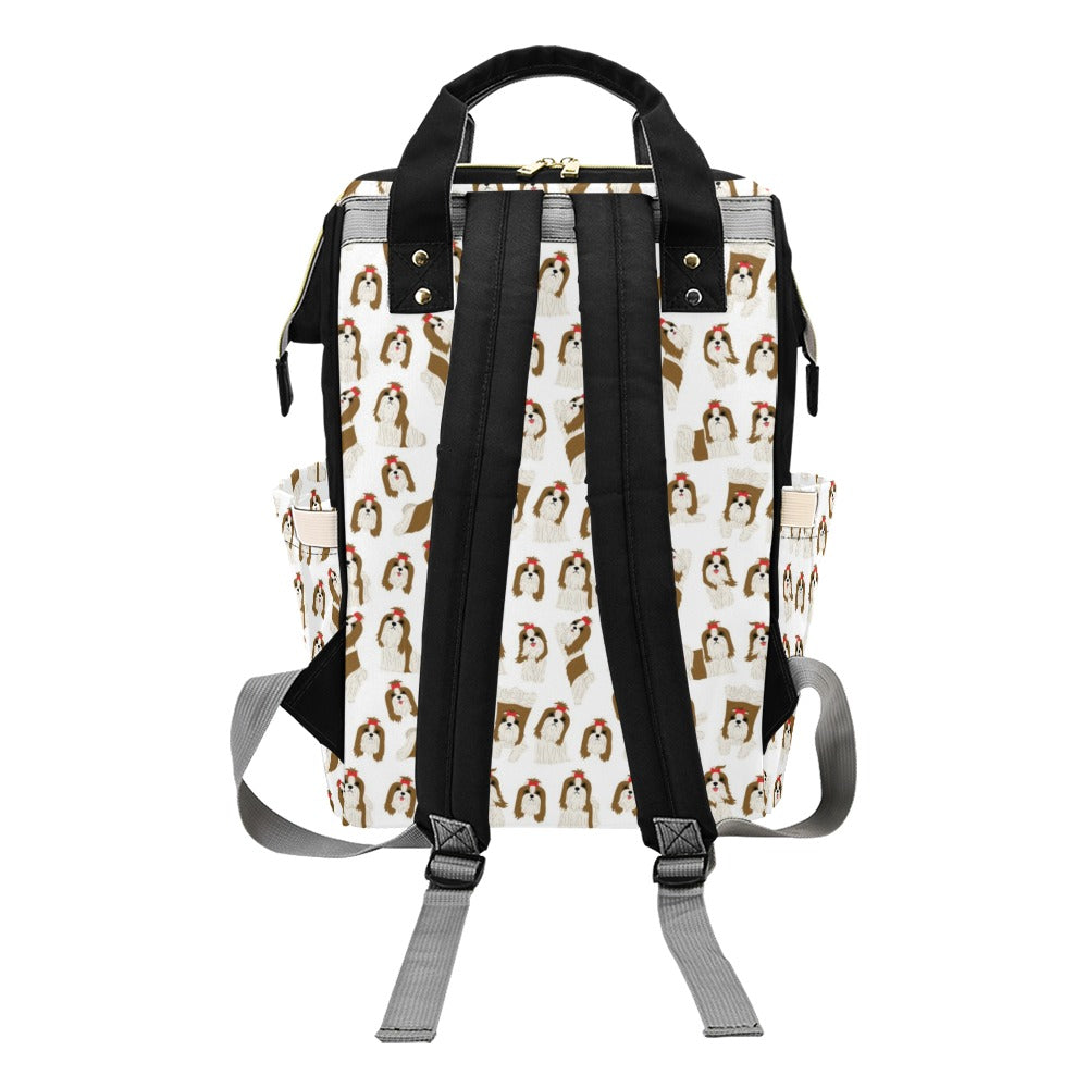 Shih Tzu Print Design LKS302 Diaper Bag Backpack