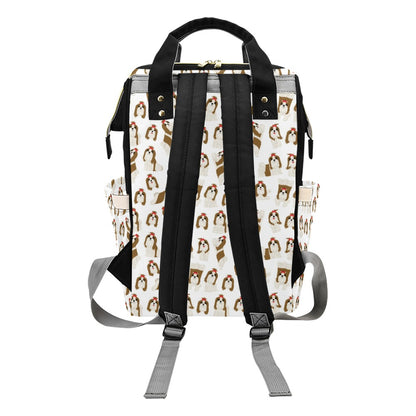 Shih Tzu Print Design LKS302 Diaper Bag Backpack