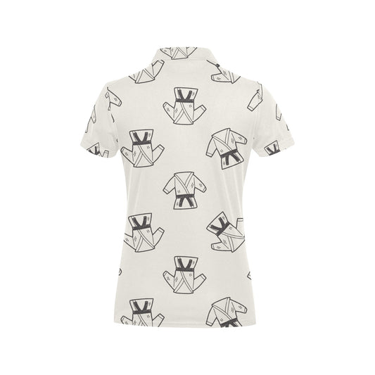Karate Pattern Print Design 01 Women's Polo Shirt