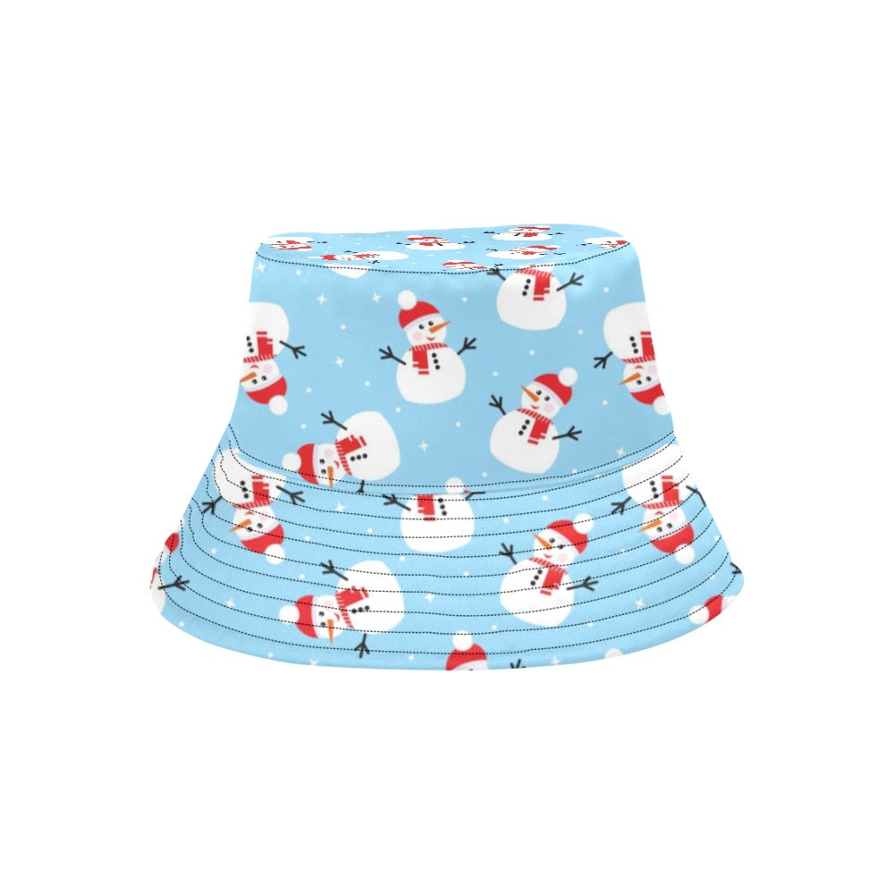 Snowman Print Design LKS305 Unisex Bucket Hat