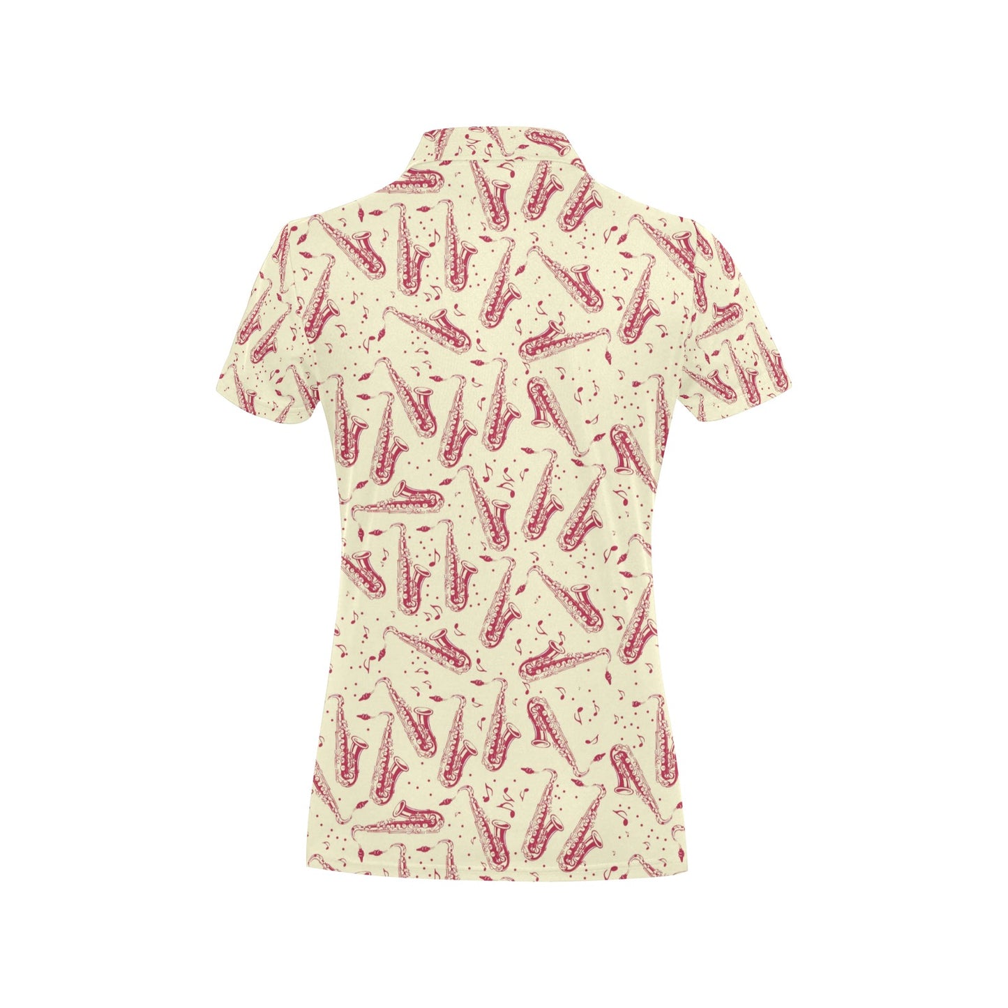 Saxophone Print Design LKS402 Women's Polo Shirt
